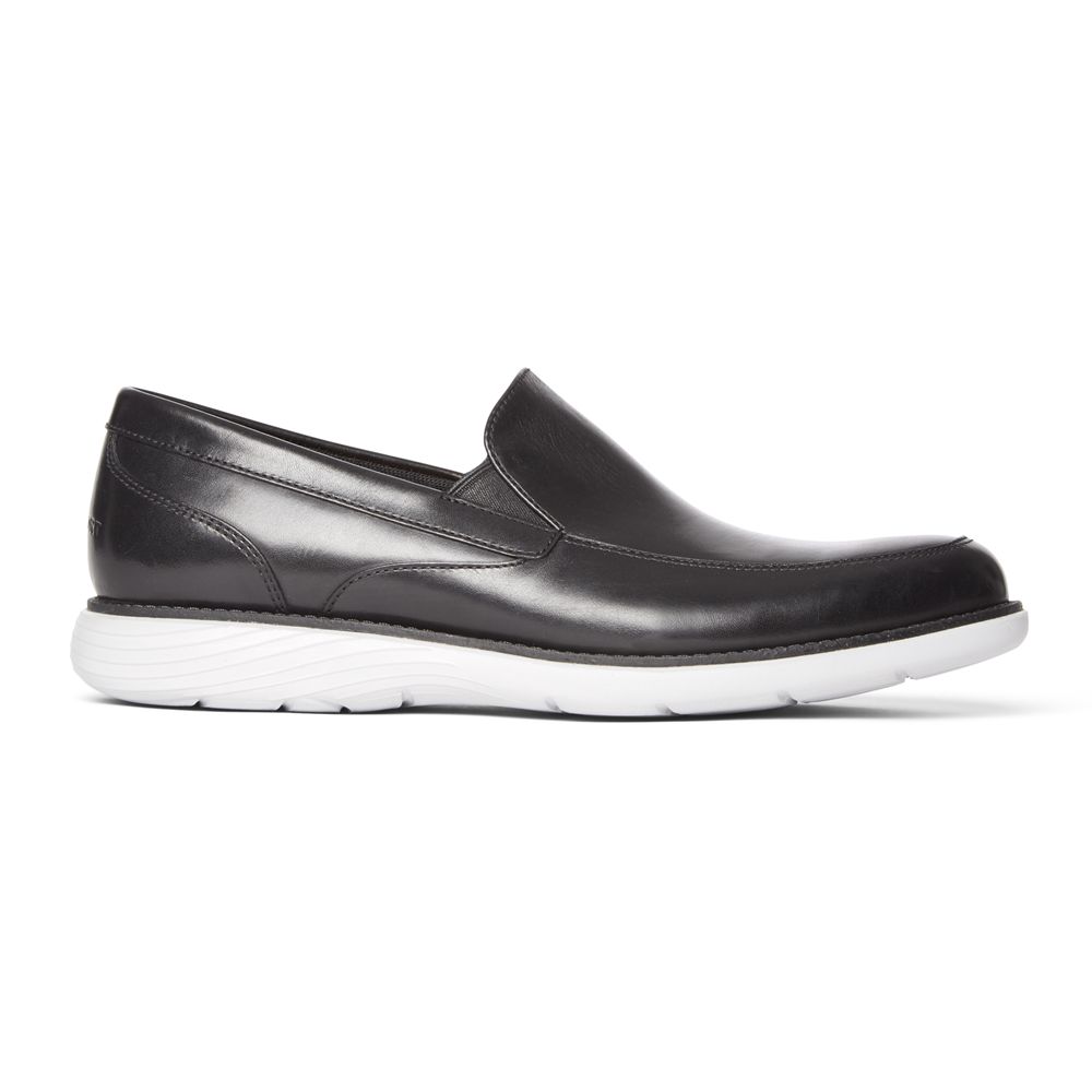 Mocassins Homem Rockport Garett Venetian Slip-Ons Pretas,Portugal MXZGD-2465